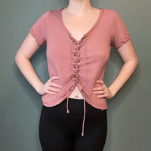 Rue21 Lace Up T-Shirt